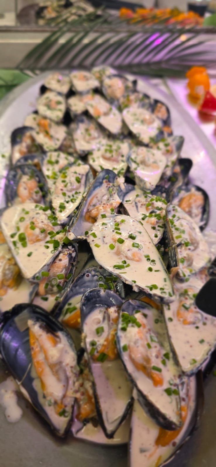 Moules à la crème et ciboulette